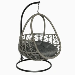 Esmee II Wicker Rope Hanging Pet Bed, Grey