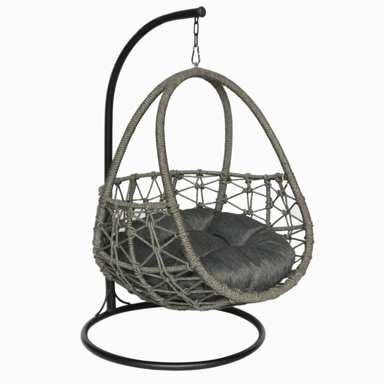 Esmee II Wicker Rope Hanging Pet Bed, Grey 3 Esmee II Wicker Rope Hanging Pet Bed, Grey