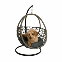 Esmee II Wicker Rope Hanging Pet Bed, Grey 9 Esmee II Wicker Rope Hanging Pet Bed, Grey -Petkit Shop modern pets pet bed esmee ii wicker rope hanging pet bed 36685622968539