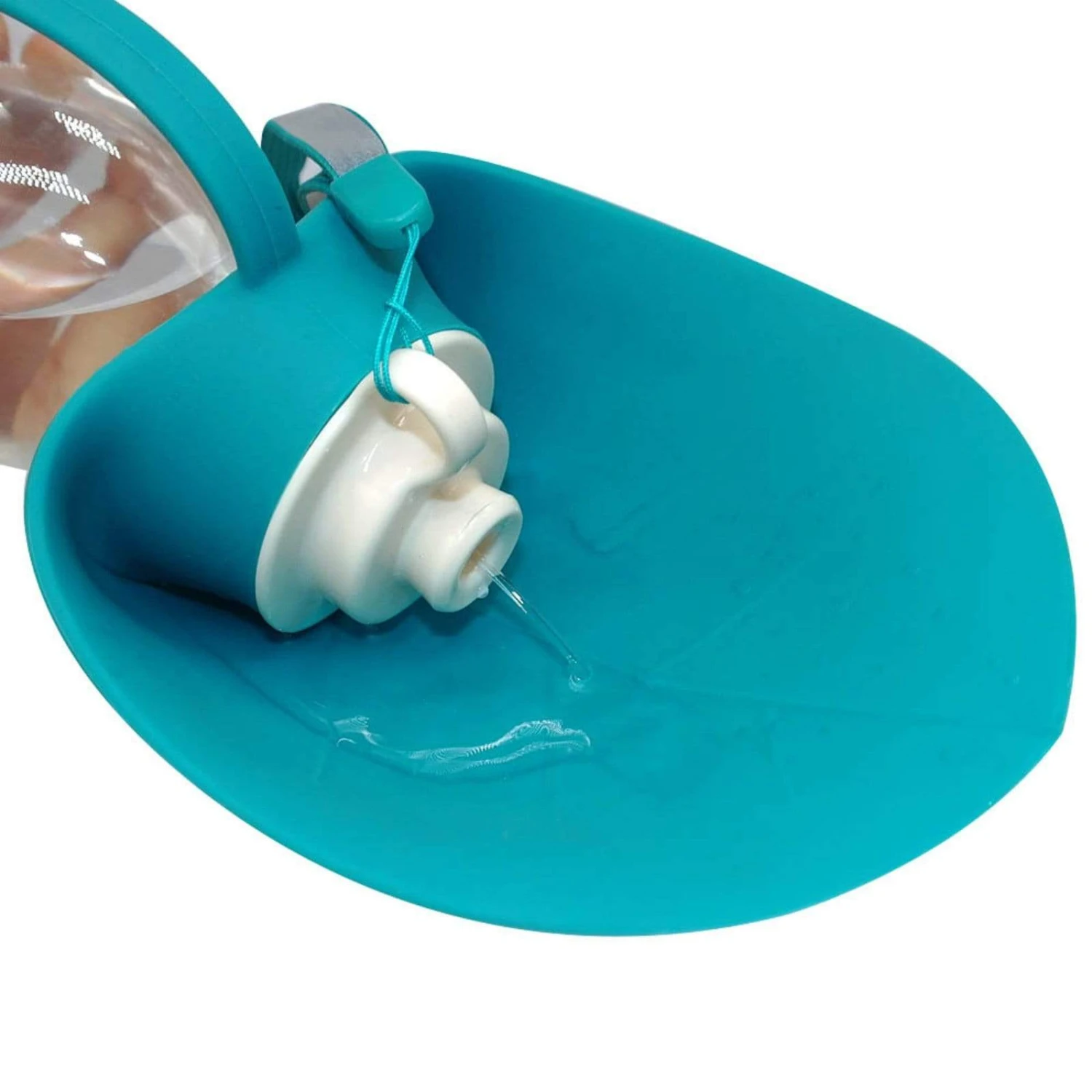 Dog Water Bottle With Silicone Bowl, Blue 5 Dog Water Bottle With Silicone Bowl, Blue - Image 3