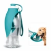 Dog Water Bottle With Silicone Bowl, Blue -Petkit Shop modern pets pet bowl dog water bottle portable travel bowl blue 7483138605159
