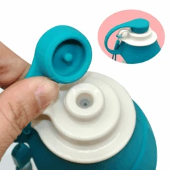 Dog Water Bottle With Silicone Bowl, Blue 14 Dog Water Bottle With Silicone Bowl, Blue -Petkit Shop modern pets pet bowl dog water bottle portable travel bowl blue 7483139457127