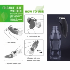 Dog Water Bottle With Silicone Bowl, Blue 17 Dog Water Bottle With Silicone Bowl, Blue -Petkit Shop modern pets pet bowl dog water bottle portable travel bowl blue 7483142144103