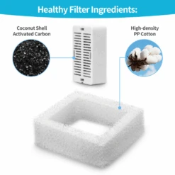 Pet Water Fountain Replacement Filter - 8 Pack -Petkit Shop modern pets pet fountain ceramic cat water fountain replacement filter 8 pack 36231747305691