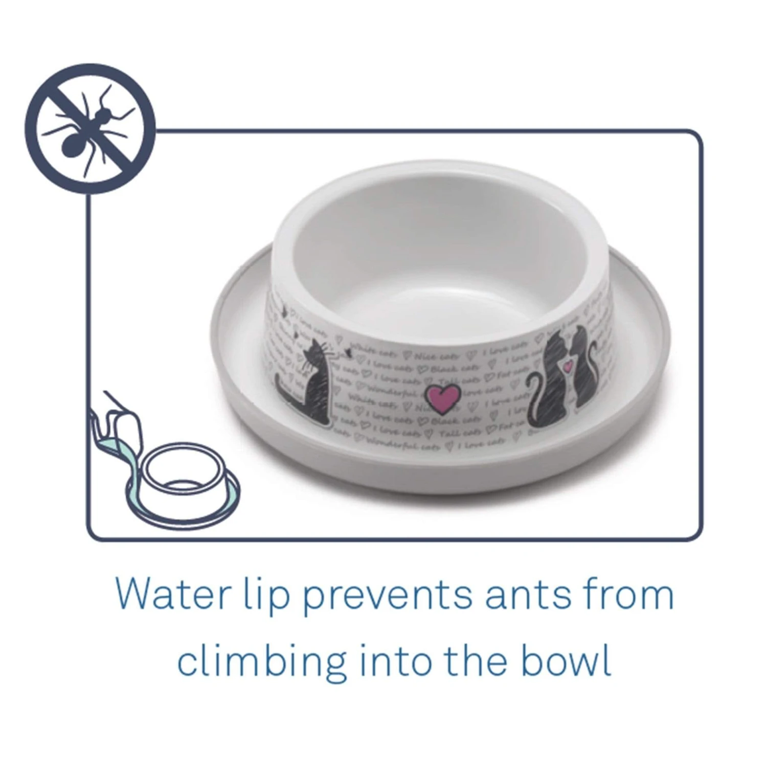 Moderna Ant Proof Cat Bowl | Cats In Love 4 Moderna Ant Proof Cat Bowl | Cats In Love - Image 3