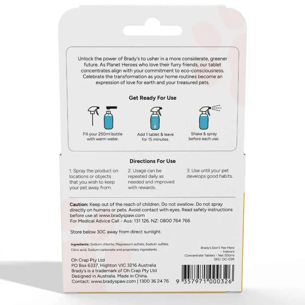 Brady's Don't Pee Here Spray Tablet For Dogs 4 Brady's Don't Pee Here Spray Tablet For Dogs - Image 2