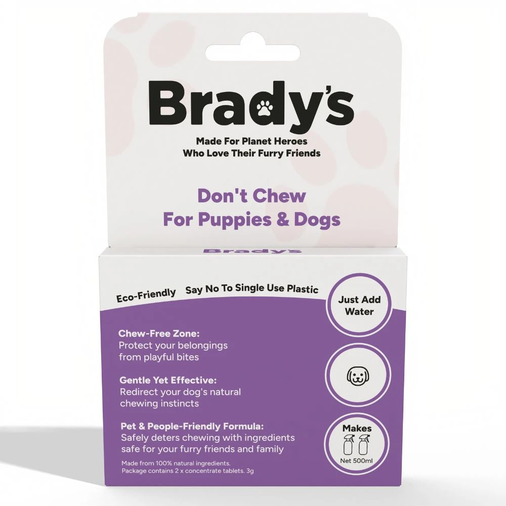 Brady's Don't Chew Spray Tablet For Puppies & Dogs 3 Brady's Don't Chew Spray Tablet For Puppies & Dogs