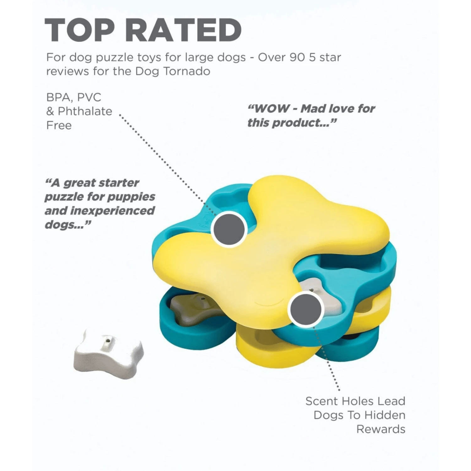 Outward Hound Nina Ottosson Dog Puzzle Toy Interactive Treat Dispenser | Dog Tornado 5 Outward Hound Nina Ottosson Dog Puzzle Toy Interactive Treat Dispenser | Dog Tornado - Image 3