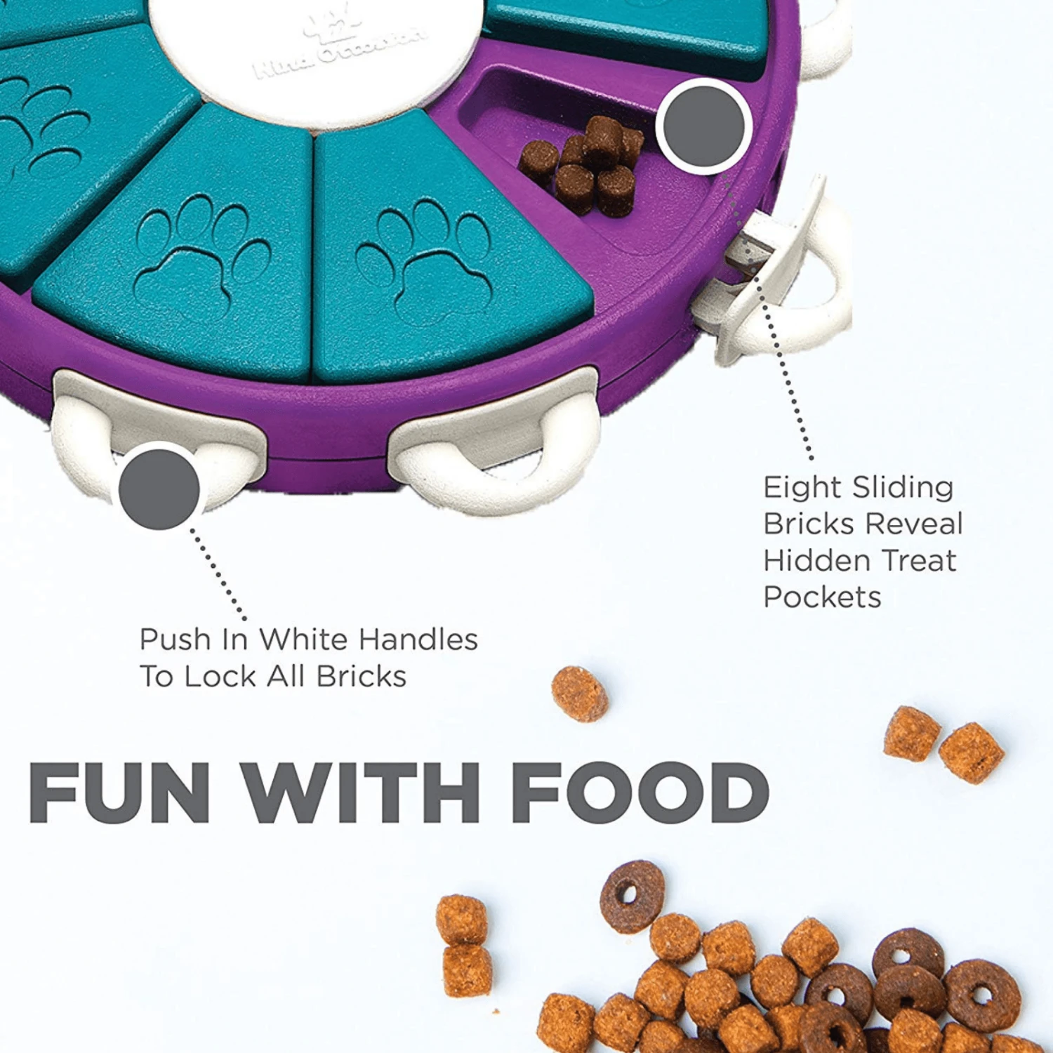 Outward Hound Nina Ottosson Dog Puzzle Toy Interactive Treat Dispenser | Dog Twister 4 Outward Hound Nina Ottosson Dog Puzzle Toy Interactive Treat Dispenser | Dog Twister - Image 2