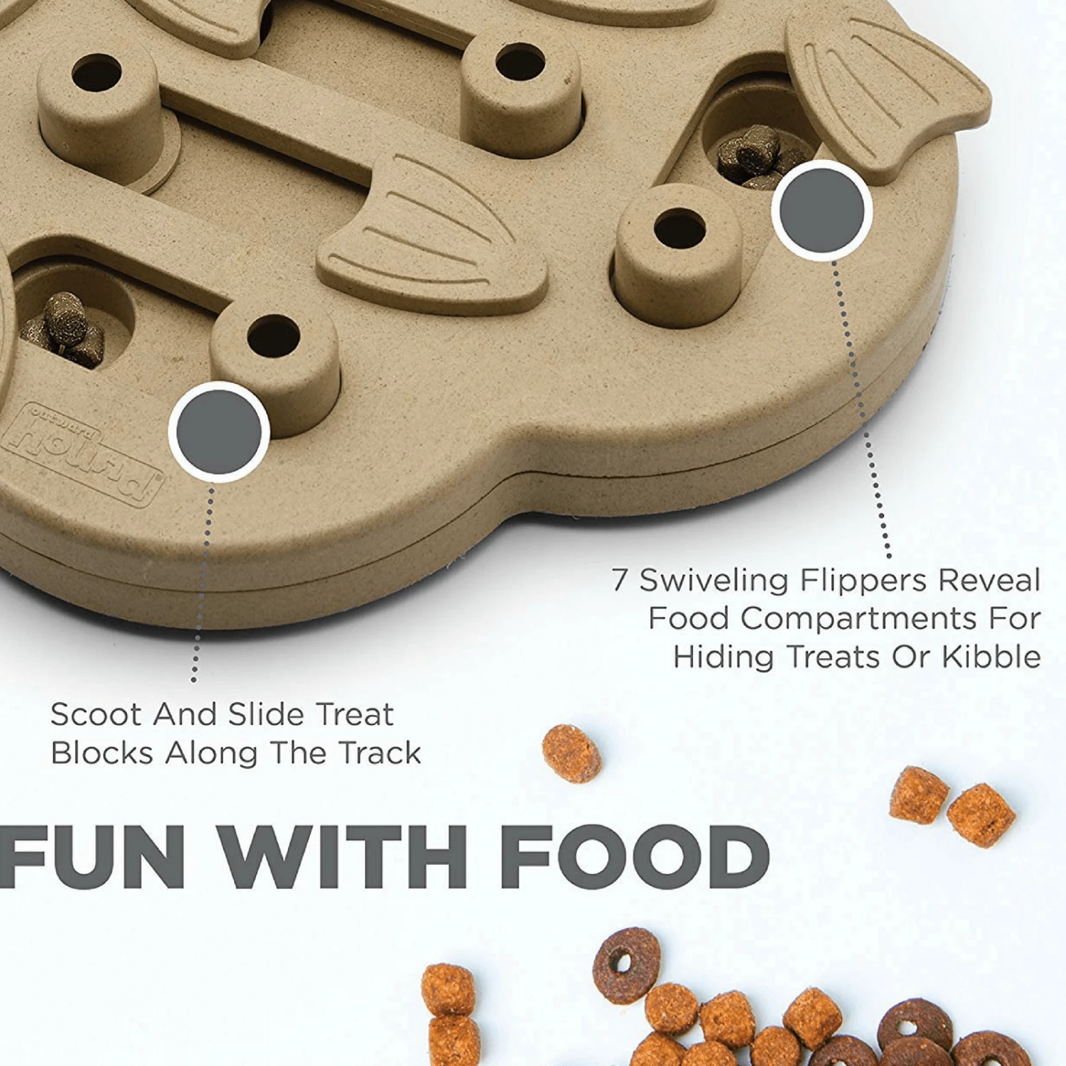 Outward Hound Nina Ottosson Dog Puzzle Toy Interactive Treat Dispenser | Hide N Slide 4 Outward Hound Nina Ottosson Dog Puzzle Toy Interactive Treat Dispenser | Hide N Slide - Image 2