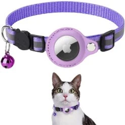 Apple Airtag Cat Collar -Petkit Shop purple