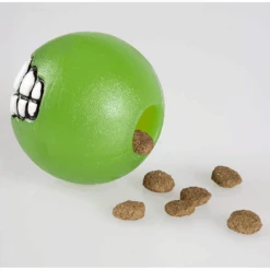 Rogz Grinz Dog Ball Toy, Lime -Petkit Shop rogz dog toy rogz grinz dog ball toy lime 12404678754407