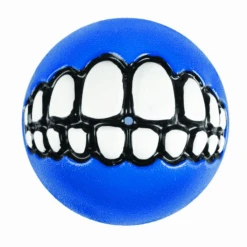 Rogz Grinz Dog Ball Toy, Blue