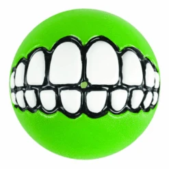 Rogz Grinz Dog Ball Toy, Lime