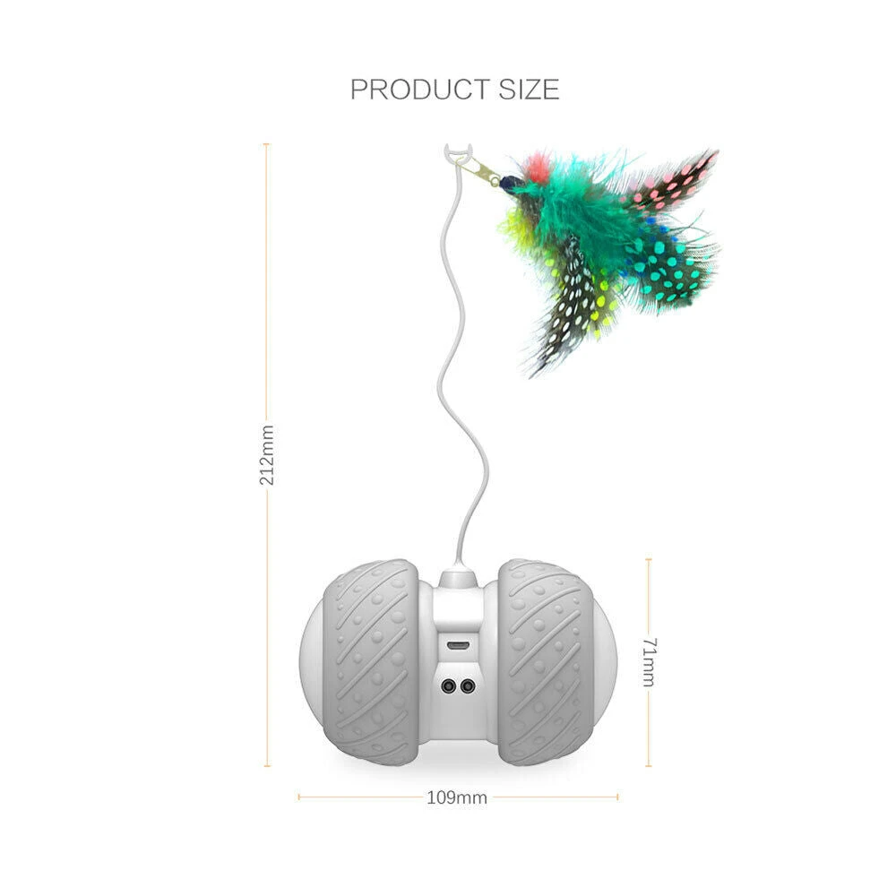 Bentopal Smart Wheel Feather Self Rolling Cat Toy 4 Bentopal Smart Wheel Feather Self Rolling Cat Toy - Image 2