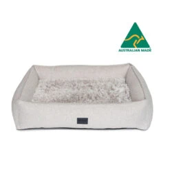 Orthopedic Dog Lounger Bed, Aspen Faux Fur -Petkit Shop spgdlaort main