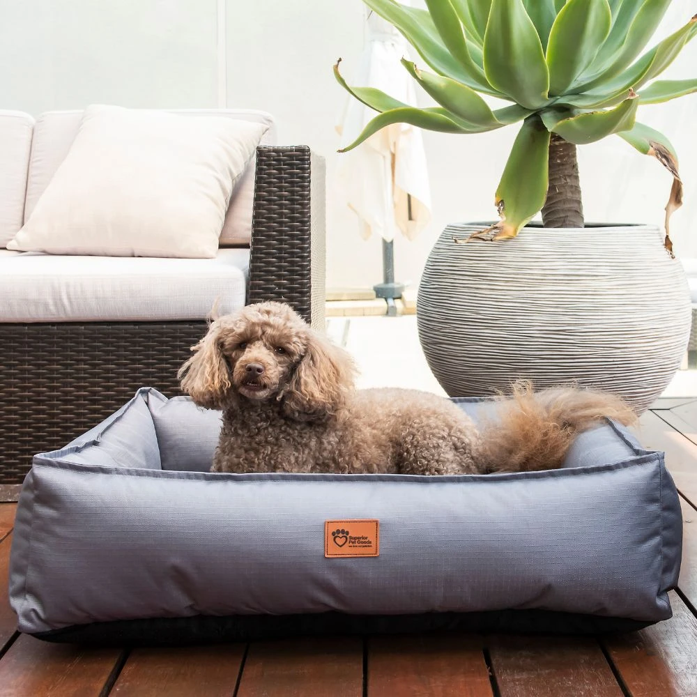 Orthopedic Ripstop Dog Lounger Bed, Steel Grey 7 Orthopedic Ripstop Dog Lounger Bed, Steel Grey - Image 5